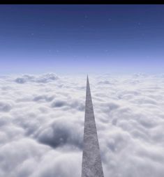 an image of a long straight line in the clouds