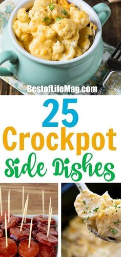 25 crockpot side dishes with text overlay