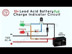 the 12v lead acid battery full charge indicator circuit with wiring diagram for an electric vehicle