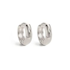 14K White Gold Hoop Earrings, Huggie Earrings, Thick Hoops – AMYO Jewelry White Gold Hoop Earrings, Huggie Earrings Silver, White Gold Hoops, Silver Jewelry Fashion, Huggie Earrings, Single Earring, Beaded Rings, Huggies Earrings, Gold Hoop Earrings