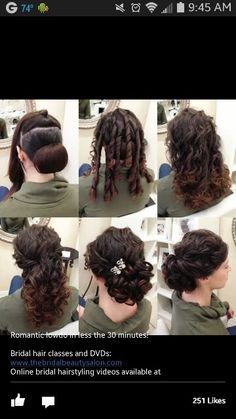 Cute Brazilian Curly Hair, Up Dos For Prom, Up Dos, Brazilian Hair Weave, Pinterest Hair, Hoco Hair Ideas, Hair Dos, Bridesmaid Hair, Prom Hair