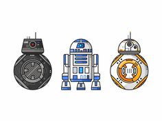 three star wars droid and r2d2 characters