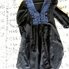 I Took Off Tag And Never Wore Sz Small From Free People, It Is Not A Deep Rich Black Black Cotton Tunic Dress, Black Button-up Beach Dress, Button-up Black Dress For Brunch, Black Button-up Dress For Brunch, Black Bohemian Dress With Buttons, Button Up Dress, Free People Black, Free People Dresses, Free People Dress