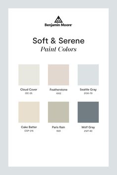 the soft and serene paint colors are available in several different shades, including grays, white