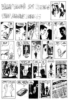 an old comic strip is shown in black and white