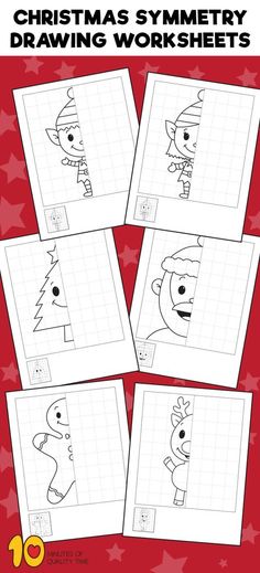 christmas themed drawing worksheets for kids