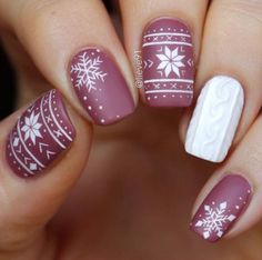 Recipes Winter, Unghie Sfumate, Trendy Nail Art Designs, Sweater Nails, Winter Nail Art, Winter Nail Designs, Trendy Nail Art