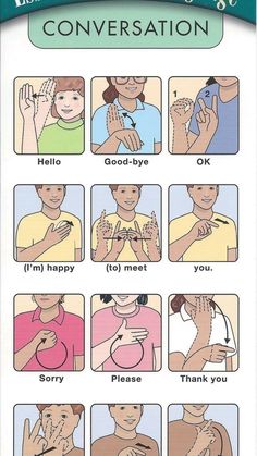 a poster with instructions on how to use the correct hand gestures for conversational purposes