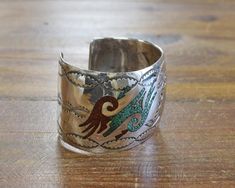 Vintage Southwestern Turquoise and Coral Chip Inlay Cuff Bracelet Turquoise And Coral, Vintage Navajo, Metal Work, Vintage Turquoise, Silver Turquoise, Turquoise Sterling Silver, Tucson, Indian Jewelry, Sterling Silver Necklaces