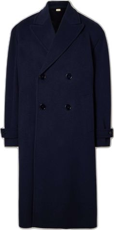 Gucci Notch Lapel Outerwear With Double Button, Blue Gucci Outerwear For Work, Gucci Double-breasted Outerwear For Business, Classic Blue Gucci Outerwear, Elegant Gucci Double-breasted Outerwear, Gucci Wool Outerwear For Work, Luxury Double-breasted Gucci Outerwear, Gucci Luxury Double-breasted Outerwear, Luxury Gucci Double-breasted Outerwear