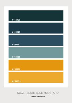 the color scheme for sage and slate blue mustard