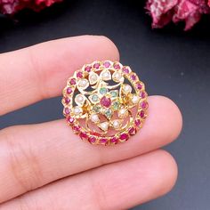 Featuring a floral pearl ring made in 22ct gold. The ring weighs 5.06 GMs Price Breakup Summary Component Rupees % of Total 22k Gold 24,605 74.4% Stones & Beads 2,112 6.4% Making Charges 4,429 13.4% Taxes (GST) 934 3.0% Total 33,080 100.0% View Detailed Price Breakup Watch Video Here Gold Cluster Ruby Ring In 14k, Red Gemstone Cluster Ring In 14k Gold, 14k Gold Red Multi-stone Cluster Ring, 22k Gold Jewelry Necklaces, Multi-stone 14k Gold Ruby Ring For Gift, Vintage 14k Gold Multi-stone Ruby Ring, 22k Gold Jewelry, Pearl Necklace Set, Floral Ring