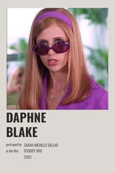 a woman with sunglasses on her head and the caption dappine blake