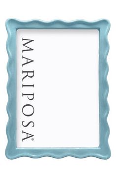 a blue frame with the word marrioa on it