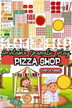 the printable graphic plays pizza shop over 50 pages