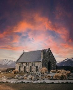 an old church in the middle of nowhere