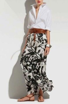 Fashion Over 50, Moda Fashion, Summer Dresses For Women, Look Fashion, White Shirt, Chic Outfits, Casual Chic, Stylish Outfits