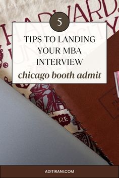 the chicago book ad with text overlaying 5 tips to landing your mega interview