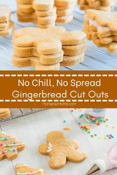 no chill, no spread gingerbread cut out cookies