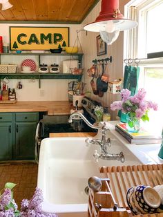 the kitchen is clean and ready to be used as a place for cooking or baking