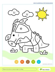 an animal coloring book with the letter e in spanish