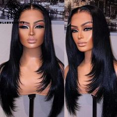 Inner Buckle Straight Lace Front Human Hair Wigs 180 Density Layered Wig Human Hair For Black Women Layers Wig Black Women, Layers Wig, Wig Black Women, Layered Wig, Hair For Black Women, Lace Front Human Hair Wigs, Wig Human Hair, Lace Front Human Hair, Hair Wigs