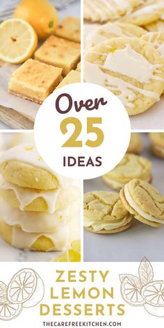 lemon desserts with the title over 25 ideas