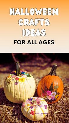 photo of pumpkins with dried flowers on them. Easy Halloween Activities, Creative Ideas To Make, Halloween Activities For Kids, Halloween Activities, Make Memories, Easy Ideas, Kids Fun, Easy Halloween, Sensory Play