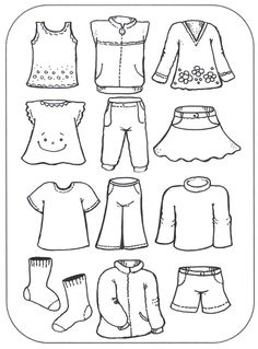 paper doll clothes for children to color