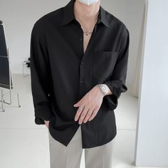 Product Description * Item:Men's shirts​ * Condition: 100% Brand New * Size:Asian S-3XL * Package:1pc  shirts​(without any accessories ）    Please note: 1.Please allow a little error due to manual measurement. 2.The color maybe a little difference because of the light,screen reflection etc. 3.If you are not sure what size to choose, you can tell us your height and weight, we will recommend the right size for you. Shipping 1. Your Item(s) will be shipped within 5-15 business days once payment rec Loose Long Sleeve Dress, Business Dress Shirts, Outfit Elegantes, 110 Lbs, Oversize Casual, Business Dresses, Long Sleeve Shirt Dress, Korean Men, Collar Shirt