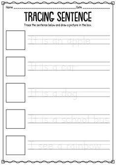 the worksheet for teaching sentence writing