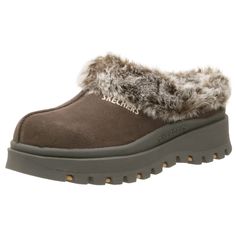 PRICES MAY VARY. faux faux fur lining and trim Block Heel Heel Height: 2 inches Rubber sole Memory Foam Shoes, Clog Boots, Clog Slippers, Clog Heels, Wedge Pumps, Skechers Women, Mens Clothes, Slipper Shoes, Clothes Shop