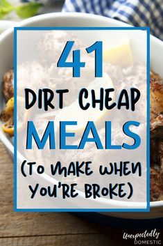 Dirt Cheap Meals, Cheap Meals To Make, Organize Life, Eat On A Budget, Meals To Make, Budget Meal Planning, Inexpensive Meals, Large Families