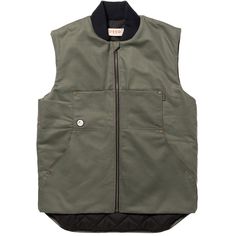 evo.com | Deso Vests > The Deso Hard Chore Vest is made for workin', and that's just what it'll do. This utility canvas vest comes loaded up with oversized front pockets and nifty size pockets to store snacks and tools for a hard days work. Plus, the metal zipper and pull make zipping with gloves on anything but a chore. Whether you're tossing hay bales or tuning up some skis, this burly vest is made to work. Metal Zipper 100% Cotton American-Made Twill 100% Nylon Stretch Ribbing Regular Fit | D Canvas Vest, All Jokes, Functional Clothing, Dark Sage, Garment Manufacturing, Keep It Classy, Vests Mens, Vest Shirt, Cardigan Vest