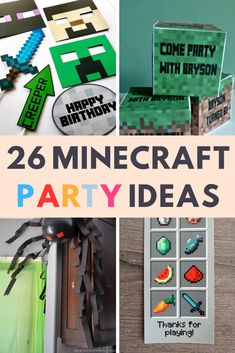 minecraft party ideas with text overlay