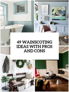 four different photos with the words 4 ways to decorate with pros and cons