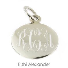 "Rishi Alexander offers Handmade, Up-Scale Jewelry and Gifts. For many of our Unique items, we offer Personalized Monograms that are done by our own in house Engravers. Each Buyer will get a brand new .925 Sterling Silver Round Monogrammed Pendant, 12mm to 35mm available. Add the pendant to a chain to make you own perfect monogram necklace! We do custom monograms for each Jewelry Item so please leave us your Monogram upon checkout. A message box will become available after selecting \"Add to Car Silver Hand Stamped Round Pendant Jewelry, Silver Hand-stamped Round Pendant Jewelry, Customizable Silver Jewelry For Jewelry Making, Customizable Silver Round Pendant Jewelry, Customizable Silver Jewelry For Everyday, Everyday Customizable Silver Jewelry, Personalized Silver Round Disc Jewelry, Silver Round Pendant Jewelry For Gift Making, Personalized Silver Jewelry With Engraving Option