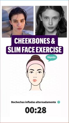 How to get a slim face with cheekbones and face exercises to slim face includes exercises for face shape jawline exercise for women and face fat loss exercise (VISIT) for more weight loss tips #beautytips #glowuptips #facethinningexercises #cheekbonesexercise #beautyhacks Face Fat Loss Exercise, Exercises For Face, Shape Jawline, Cheekbones Exercise, Fat Loss Exercise, Slim Face, Face Fat Loss, Exercise For Women