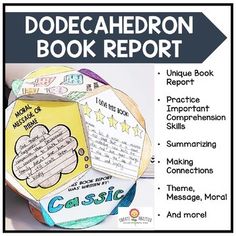 a book report with the words dolceacheron book report on it and an image of