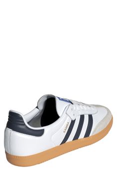 An ultralow profile refines this iconic sneaker detailed with serrated 3-Stripes and a gum-rubber sole embracing the retro aesthetic of a street-savvy icon. Lace-up style Removable insole Leather upper/textile lining/rubber sole Imported Gender Inclusive, Size 10 Women, Unisex Shoes, Women Men Shoes, Men Fits, Fabric Gift Bags, Retro Aesthetic, Free Fabric, Men Shoes Size