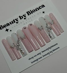 Sugar Glitter, Business Nails, Long Press On Nails, Gel Nail Tips, Polygel Nails, Classy Acrylic Nails, French Luxury, Really Cute Nails, Long Square Acrylic Nails