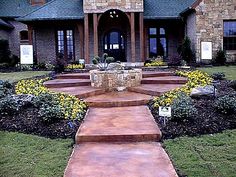 a house with steps leading to the front door