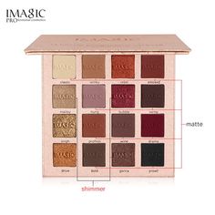 Imagic - CHARM EYESHADOW PALETTE Eyeshadow Palette Storage, Glitter Smokey Eye, Sparkle Eyeshadow, Shimmer Eyeshadow Palette, High Pigment Eyeshadow, Shimmer Makeup, Glitter Eyeshadow Palette