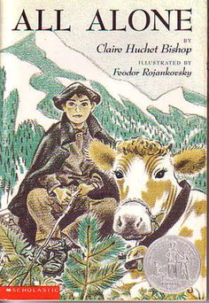 an old children's book cover with a boy on a horse and a cow