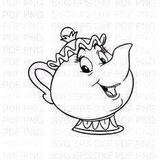 an image of a teapot with a smiling face on it's head and the words svp files dxf