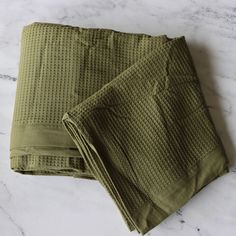 Waffle Weave Cotton Blanket - Olive - Holistic Habitat Oliver Queen, Cotton Blanket, Waffle Weave, Woven Blanket, Cotton Blankets, Modern Colors, Cotton Weaving, Blankets & Throws, Waffles