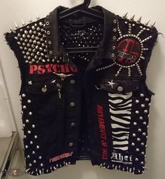 Battle Jacket Women, Black Battle Vest, Goth Battle Vest