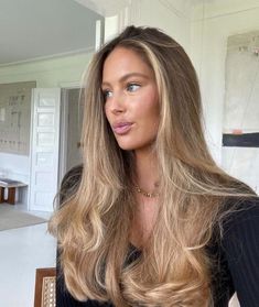 Money piece highlights Rambut Brunette, Summer Blonde Hair, Honey Brown Hair, Brown Hair Inspo, Brunette Hair With Highlights, Dirty Blonde Hair, Honey Blonde Hair, Dark Blonde Hair