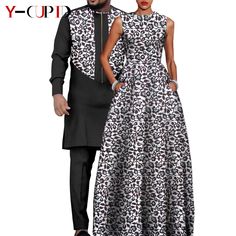 African Dresses for Women Matching Couple Outfits Bazin Riche Men Top and Pant Sets Dashiki Outwear Couple Clothes, Track Suit Men, African Print Dresses, Matching Couple Outfits, Top And Pants Set, Matching Couple, Dresses Outfits, Pant Sets, African Dresses