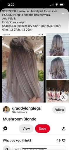 Mushroom Blonde, Hair Stylist Tips, Hair Color Guide, Redken Hair Color, Undercut Long Hair, Mushroom Hair, Icy Blonde Hair, Redken Hair Products, Colored Hair Tips